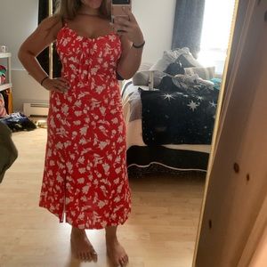 M Popvil Floral Print Slit Cami Dress